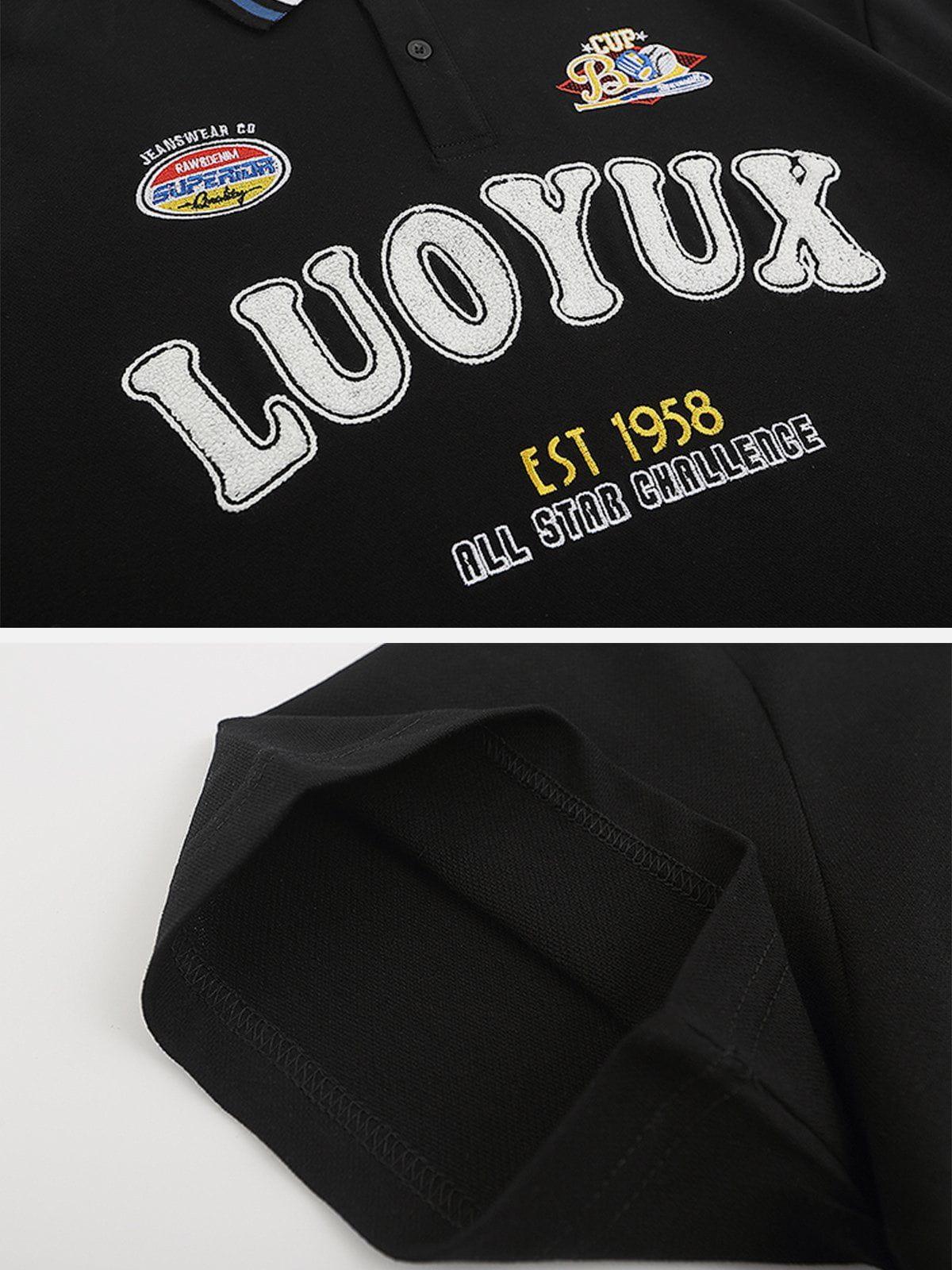 Sneakerland™ - LUOYUX Embroidery Stitching Tee - tntwear1