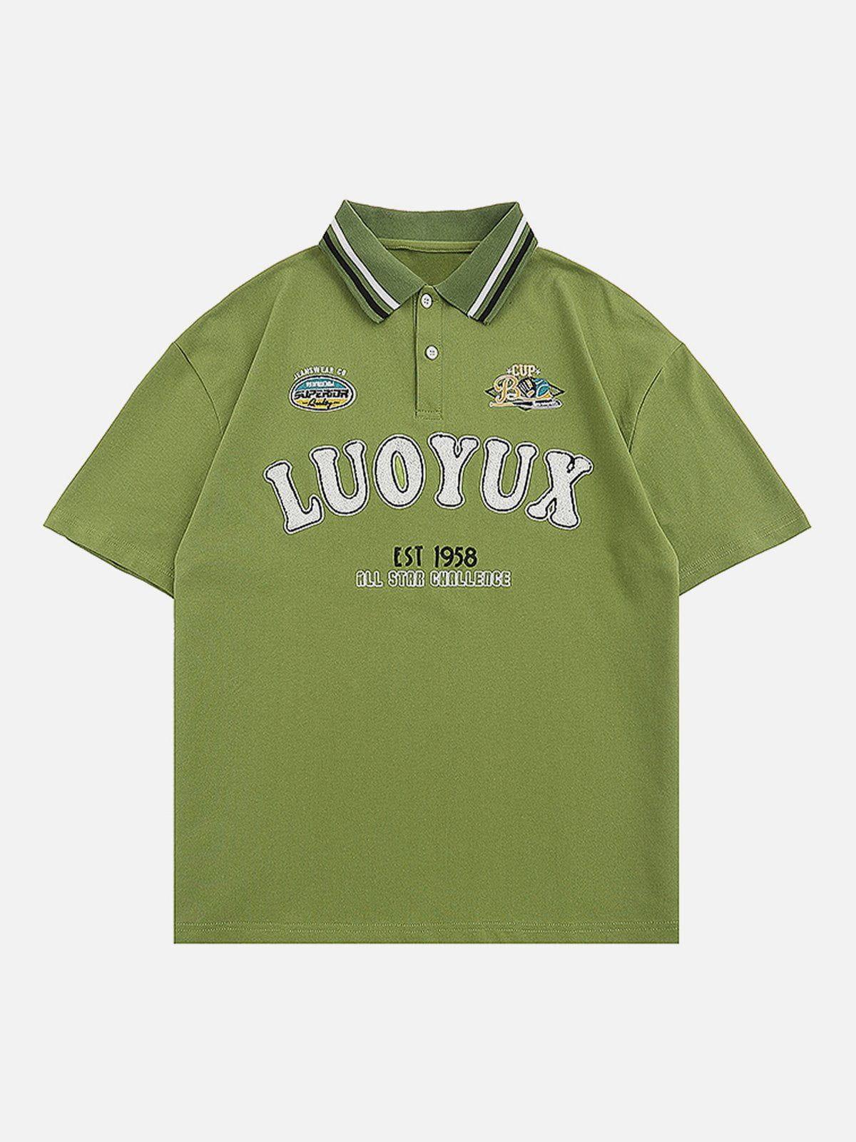 Sneakerland™ - LUOYUX Embroidery Stitching Tee - tntwear1