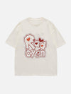 Sneakerland™ - Letter Embroidery Heart Element Tee - tntwear1