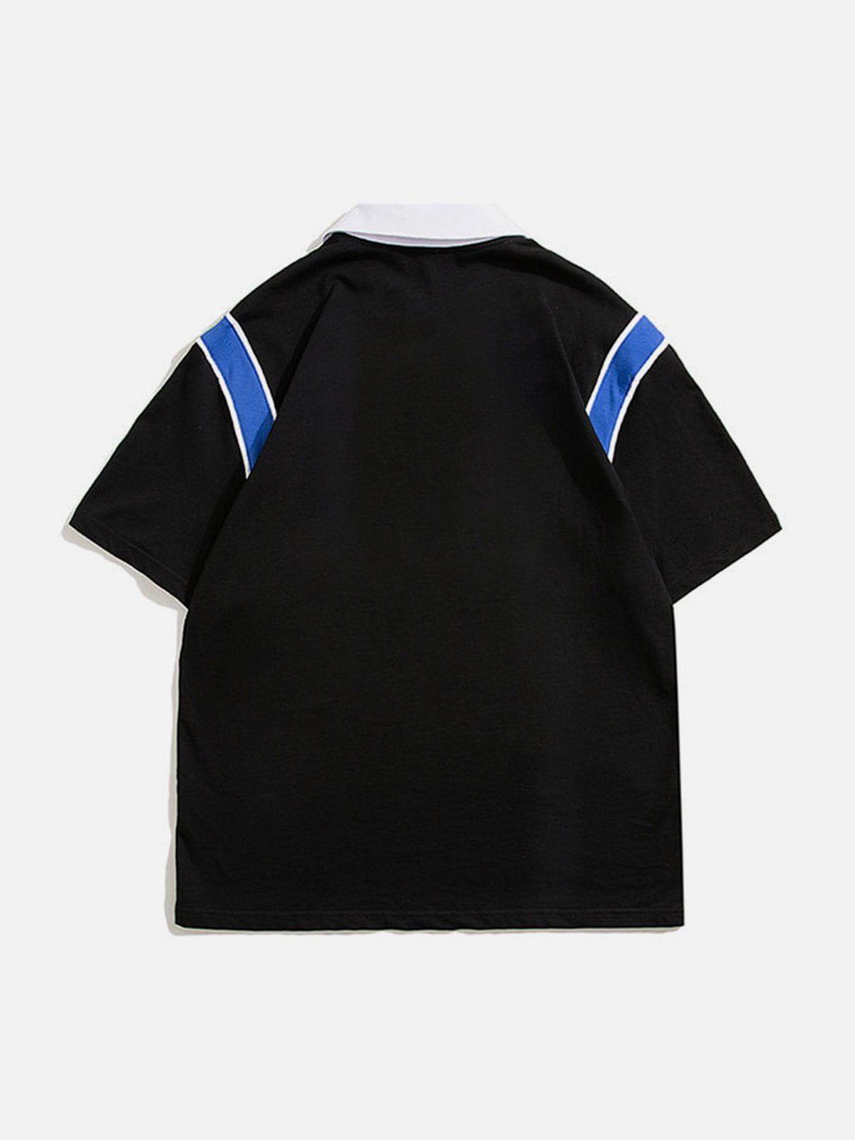 Sneakerland™ - Letter Print Polo Tee - tntwear1