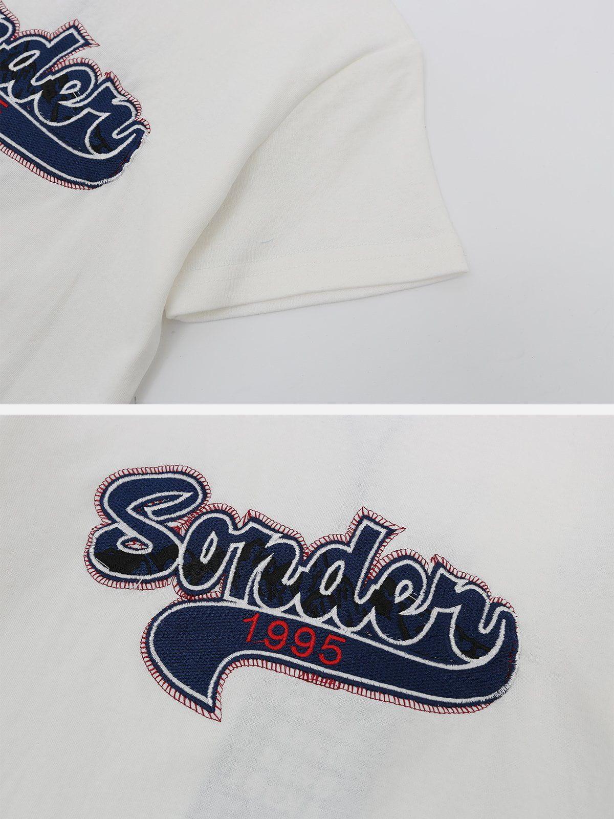 Sneakerland™ - Letter Printing Drawstring Tee - tntwear1