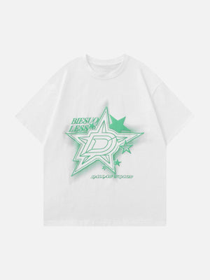 Sneakerland™ - Lettering Star Inkjet Tee - tntwear1