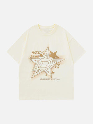 Sneakerland™ - Lettering Star Inkjet Tee - tntwear1