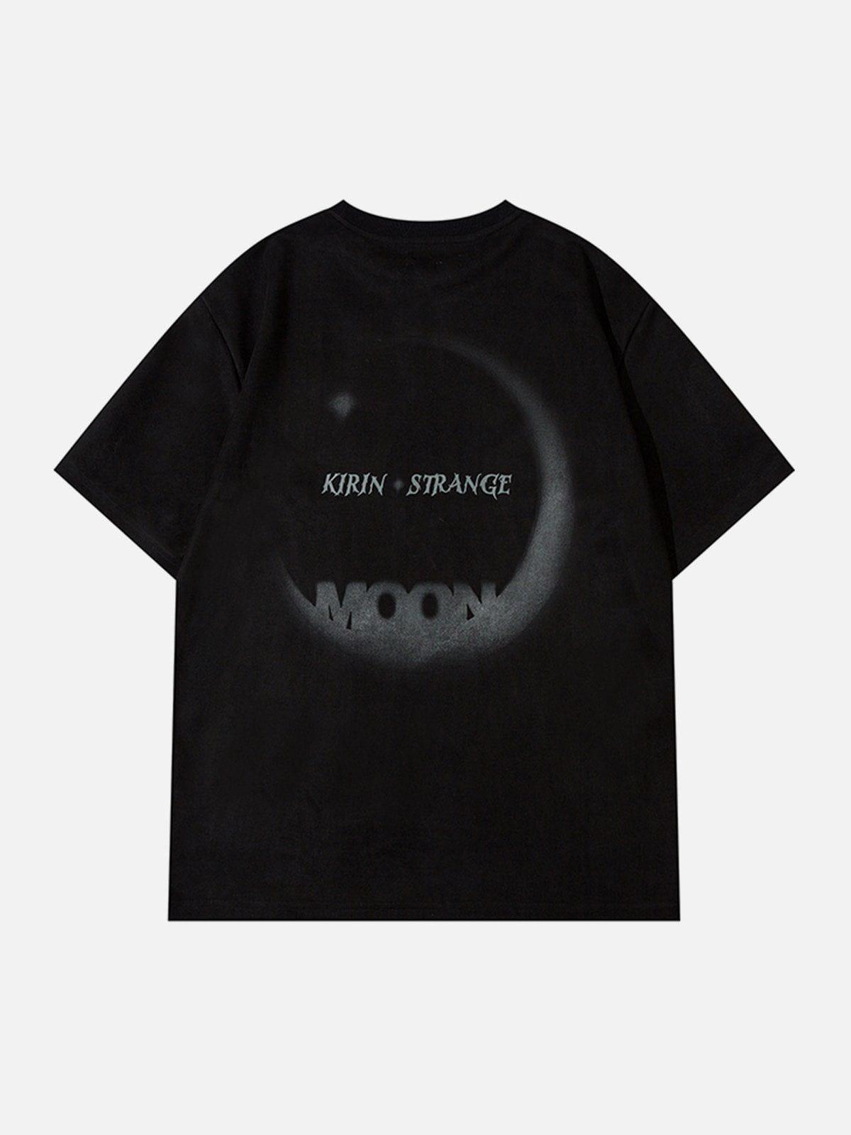 Sneakerland™ - Letters Moon Graphic Tee - tntwear1