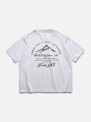 Sneakerland™ - Line Mountain Letter Print Tee - tntwear1