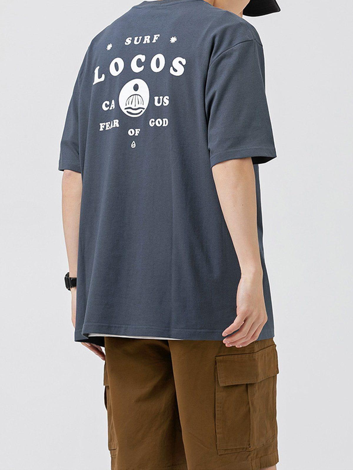 Sneakerland™ - Locos Letter Print Tee - tntwear1