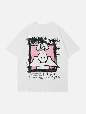 Sneakerland™ - Long Ears Rabbit Graphic Tee - tntwear1