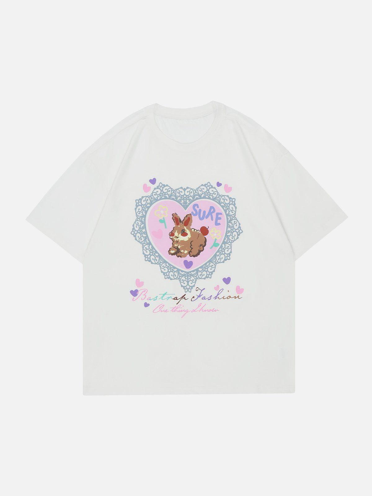 Sneakerland™ - Love Bunny Print Tee - tntwear1