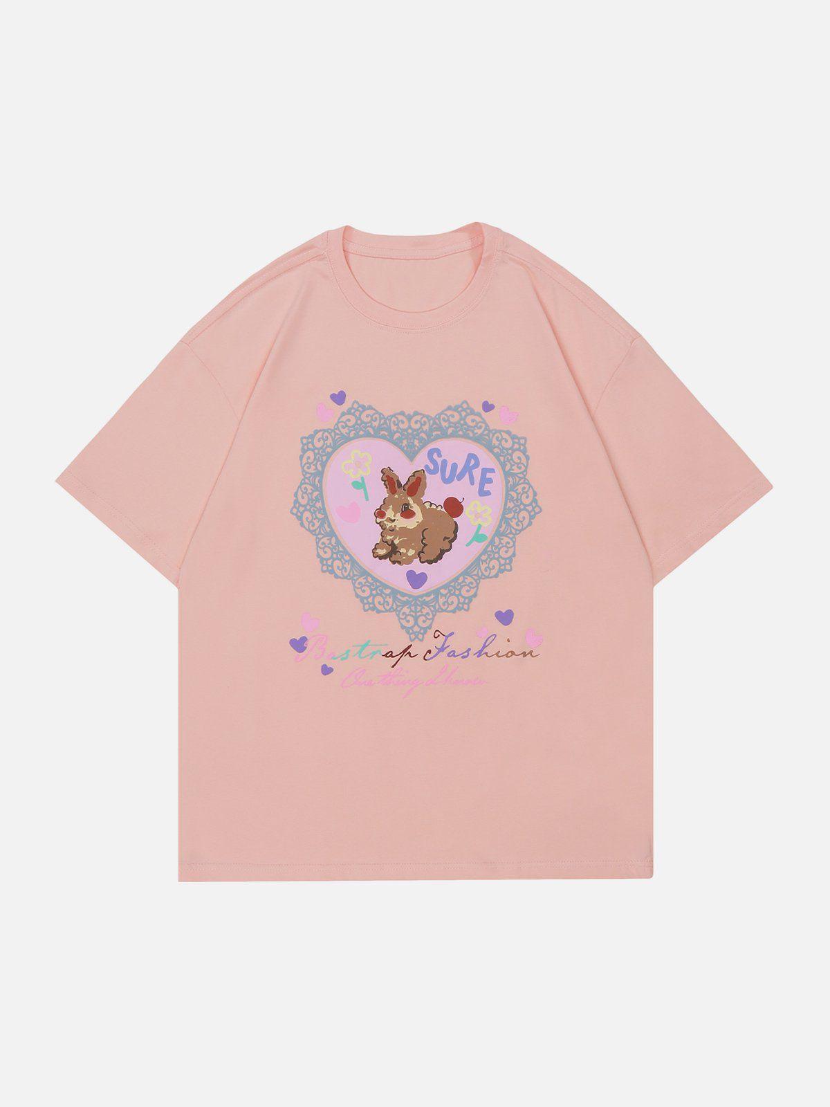 Sneakerland™ - Love Bunny Print Tee - tntwear1