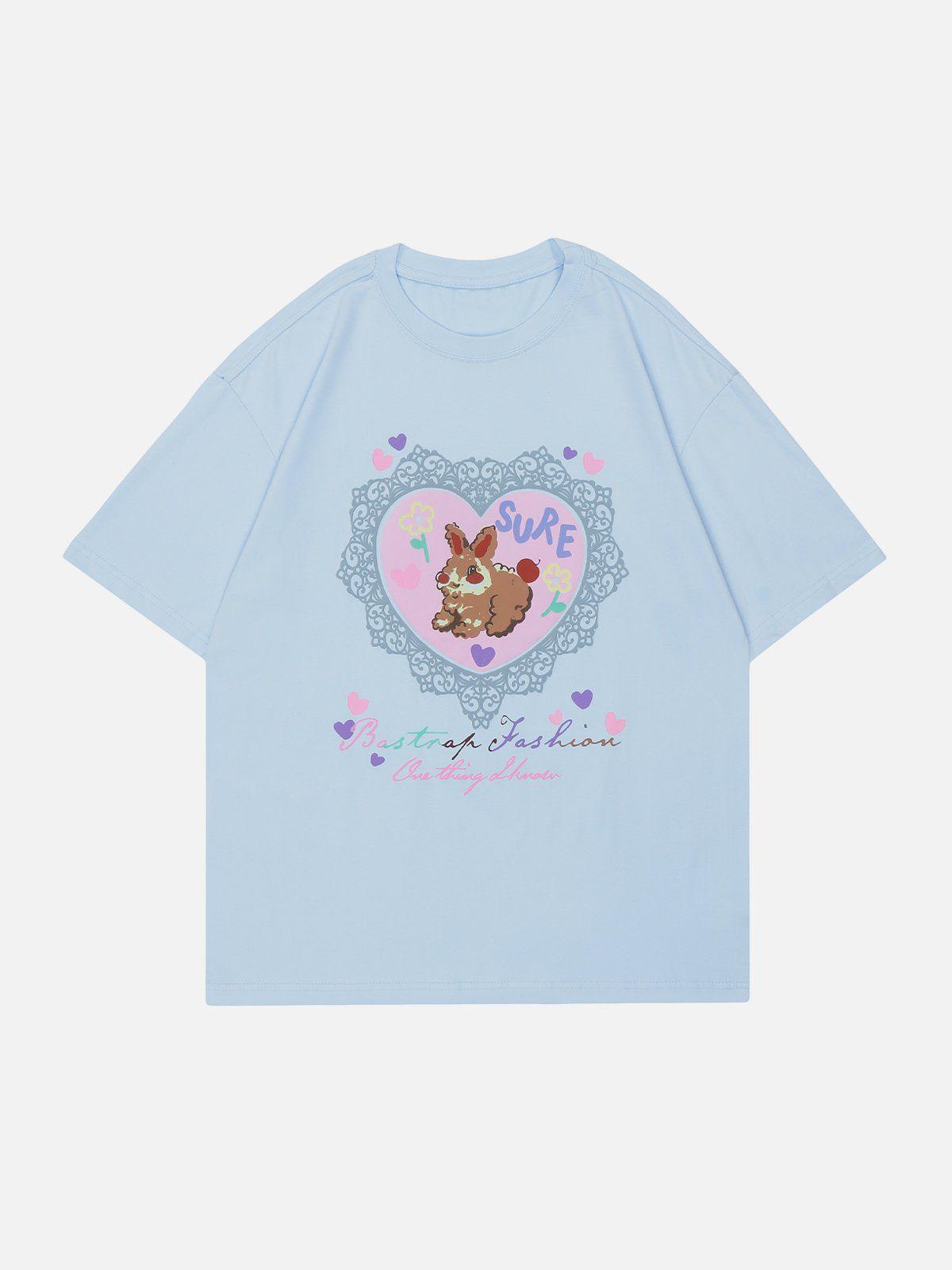 Sneakerland™ - Love Bunny Print Tee - tntwear1