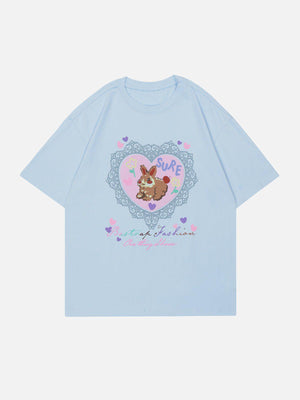 Sneakerland™ - Love Bunny Print Tee - tntwear1