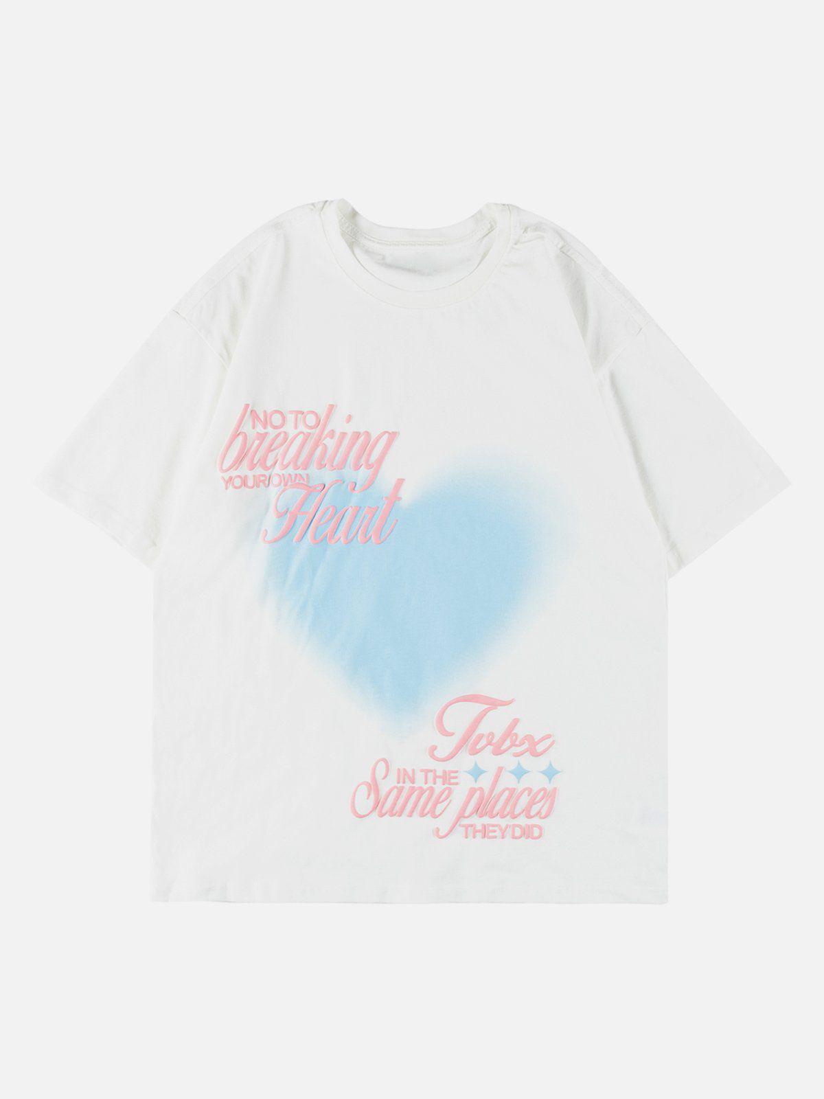 Sneakerland™ - Love Heart Gradient Print Tee - tntwear1