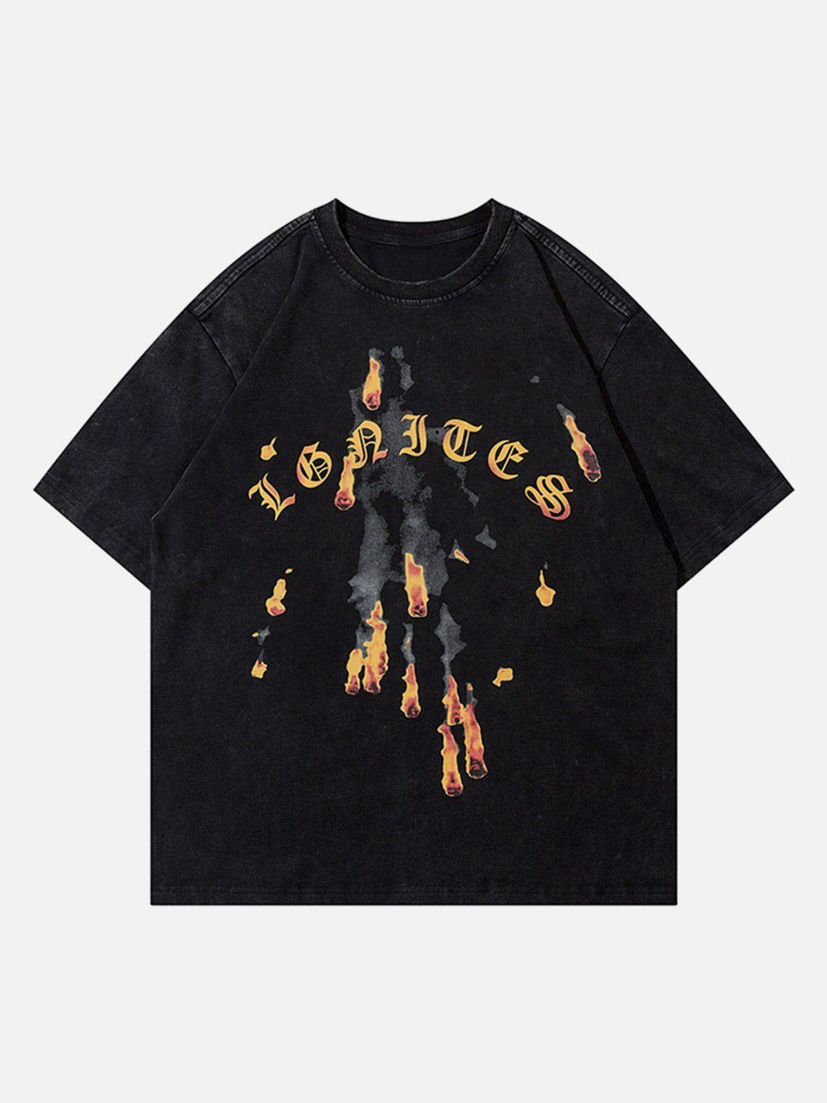 Sneakerland™ - Meteorite Flame Print Tee - tntwear1