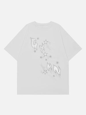 Sneakerland™ - Moonlight Applique EmbroideryTee - tntwear1