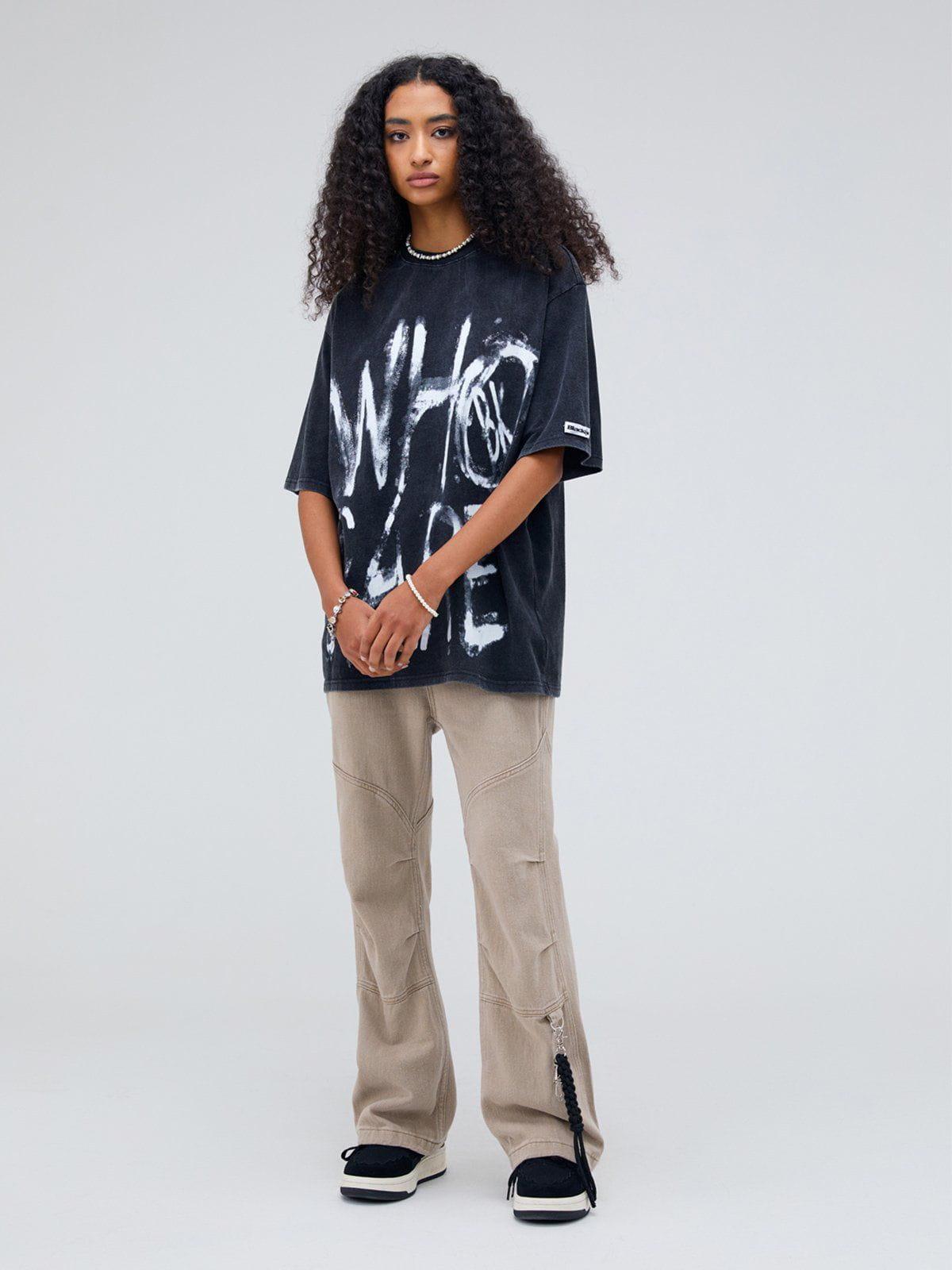 Sneakerland™ - Mottled Graffiti Print Tee - tntwear1