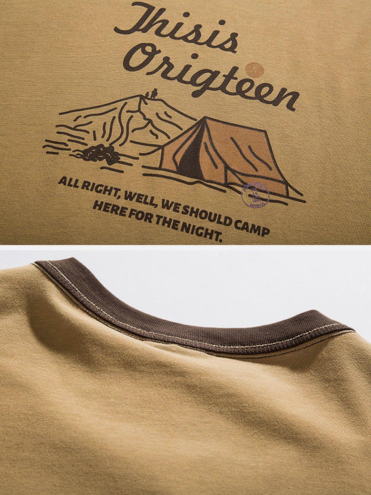 Sneakerland™ - Mountain Camping Print Tee - tntwear1