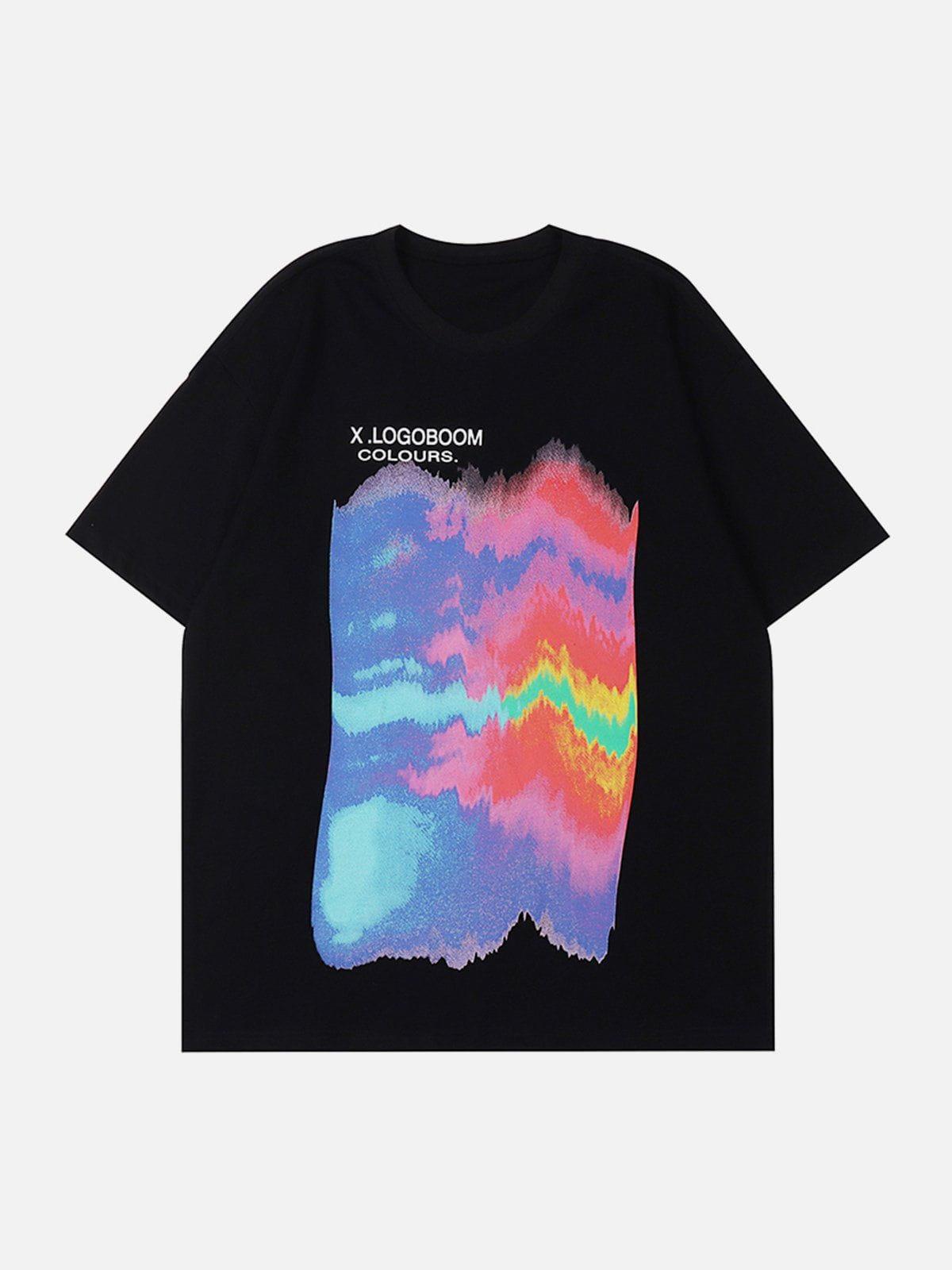 Sneakerland™ - Oil Painting Rainbow Print Tee - tntwear1