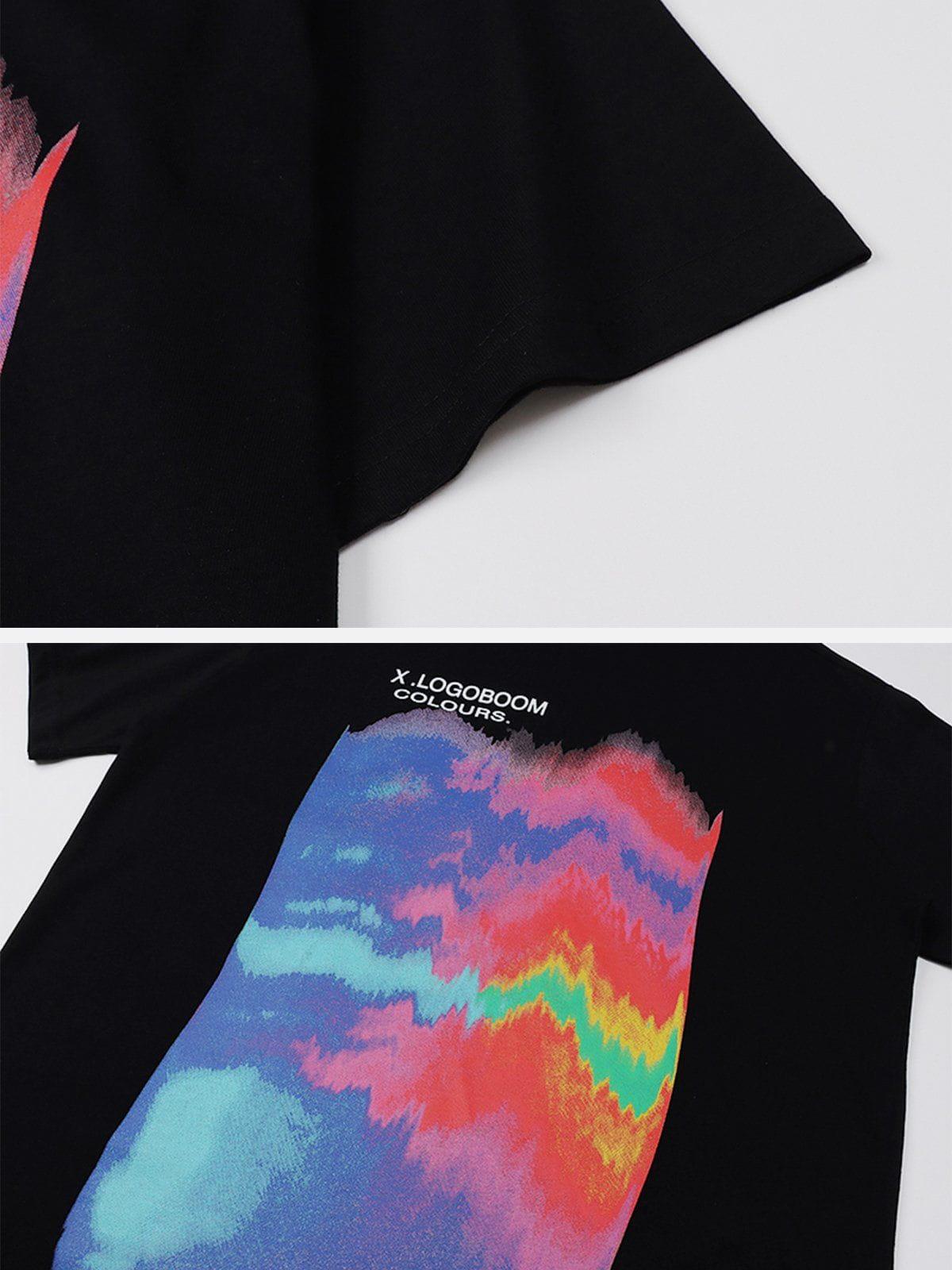 Sneakerland™ - Oil Painting Rainbow Print Tee - tntwear1