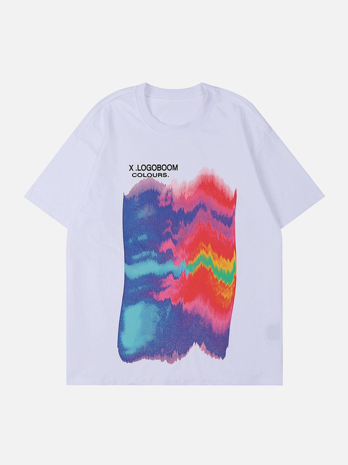 Sneakerland™ - Oil Painting Rainbow Print Tee - tntwear1