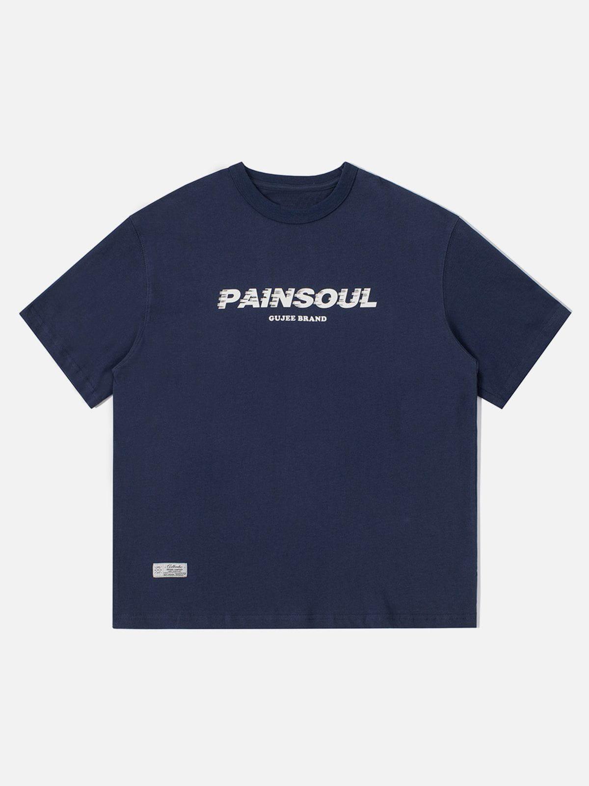 Sneakerland™ - PAINSOUL Print Cotton Tee - tntwear1