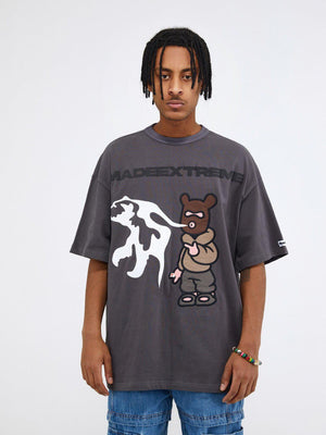 Sneakerland™ - Pistol Bear Graphic Tee - tntwear1