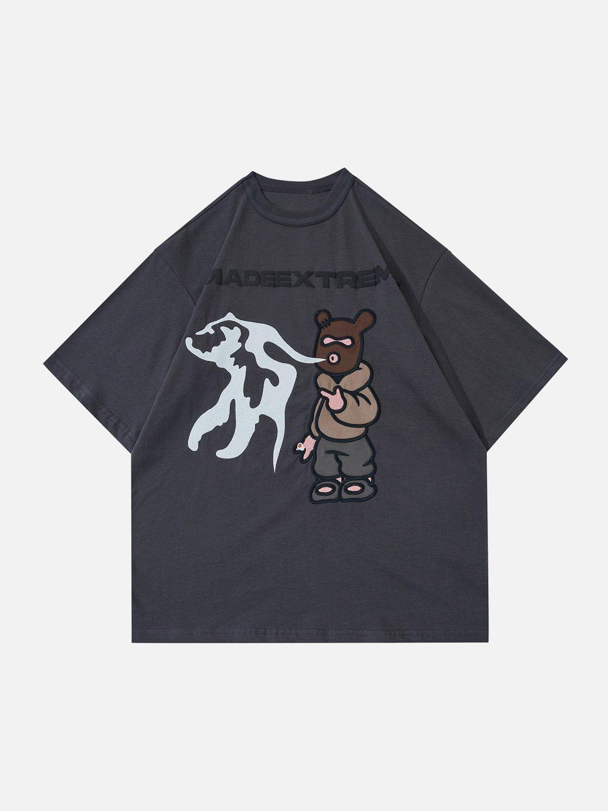 Sneakerland™ - Pistol Bear Graphic Tee - tntwear1