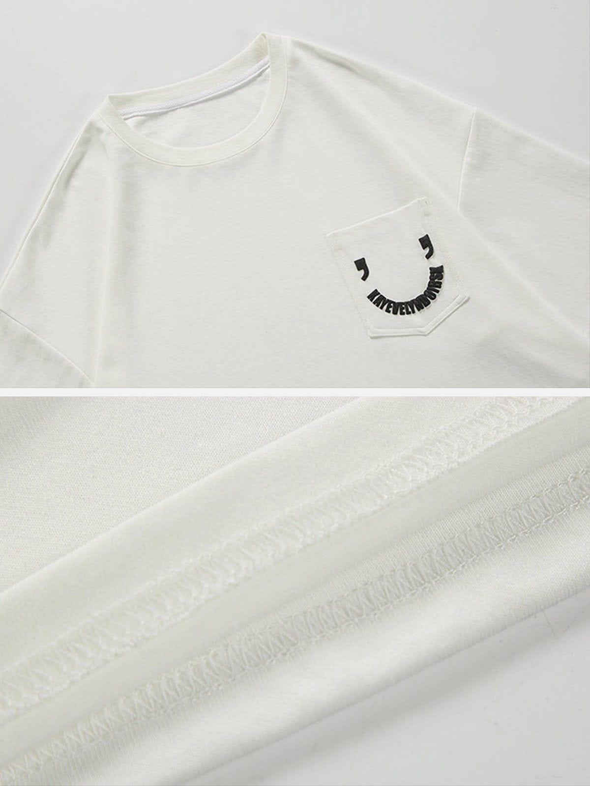 Sneakerland™ - Pocket Smile Print Tee - tntwear1