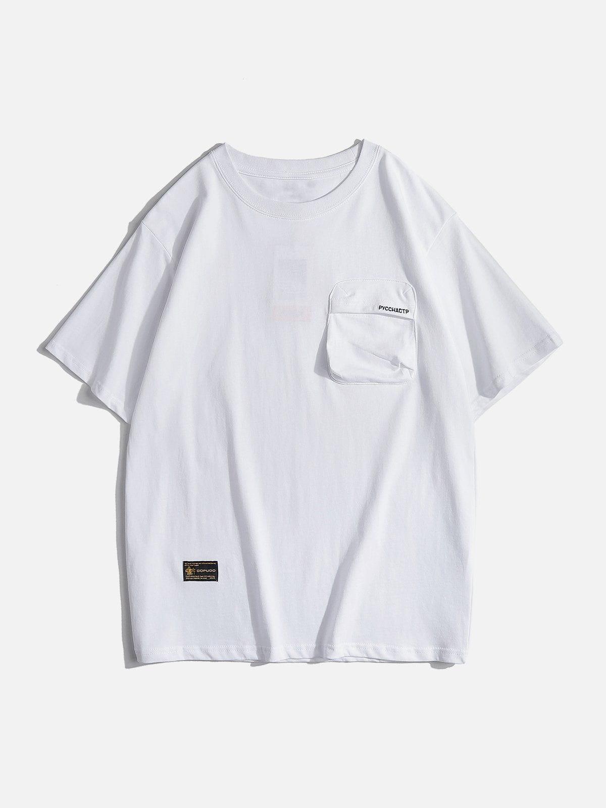 Sneakerland™ - Pocket Solid Color Tee - tntwear1