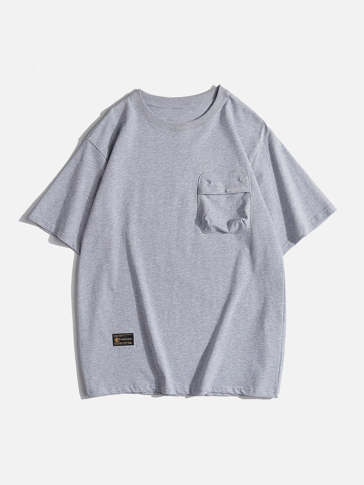 Sneakerland™ - Pocket Solid Color Tee - tntwear1