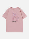 Sneakerland™ - Rabbit Ear Flocking Print Tee - tntwear1