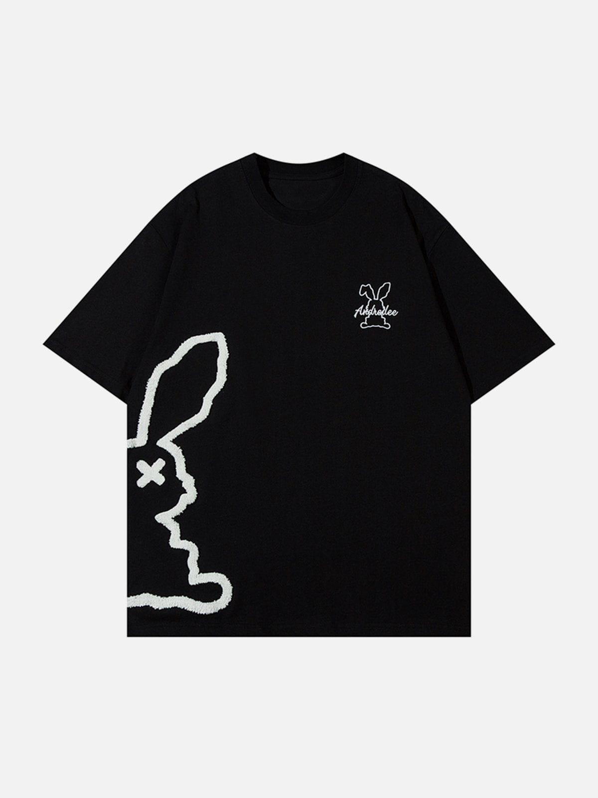 Sneakerland™ - Rabbit Embroidery Tee - tntwear1