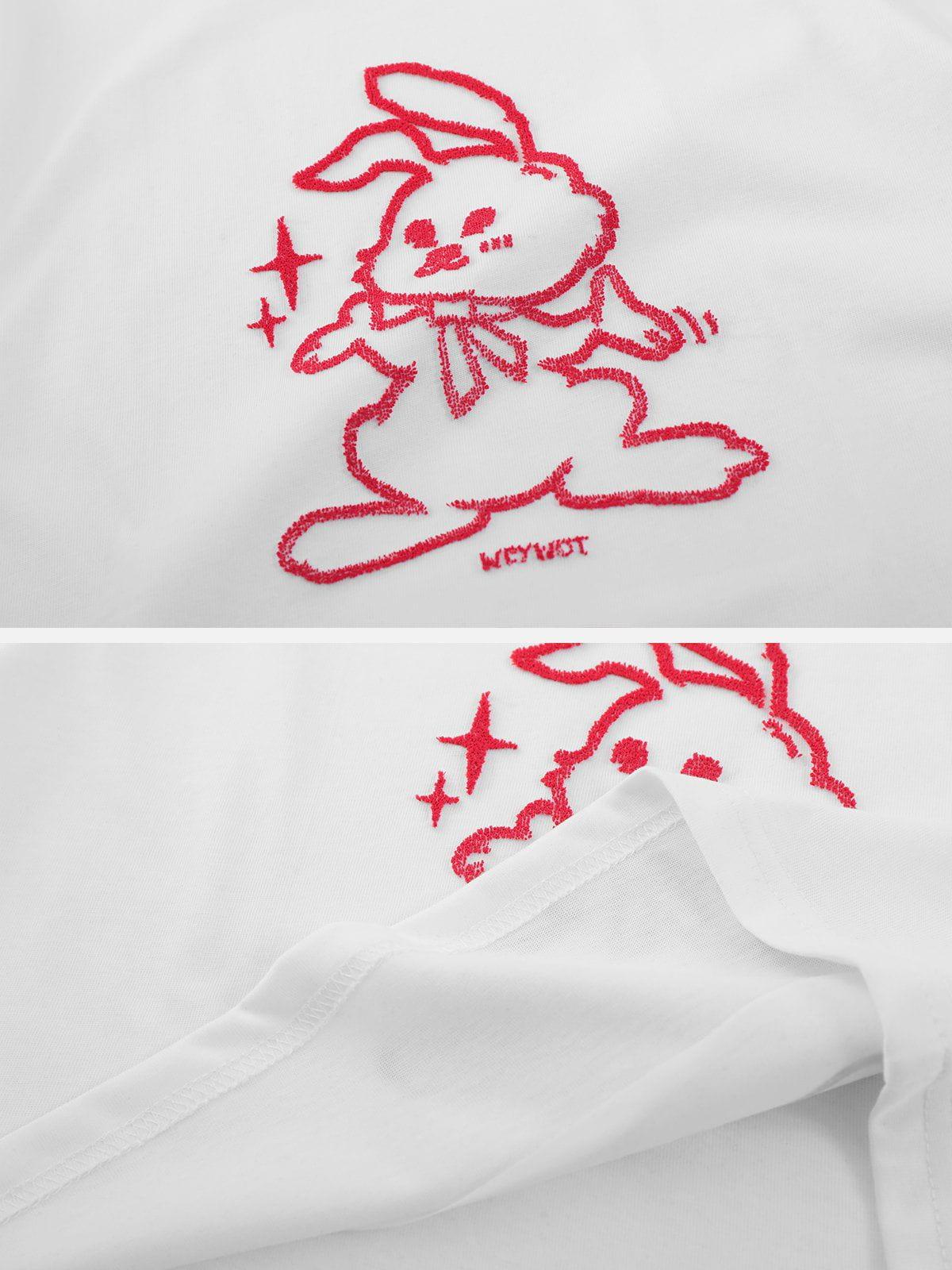 Sneakerland™ - Rabbit Embroidery Tee - tntwear1