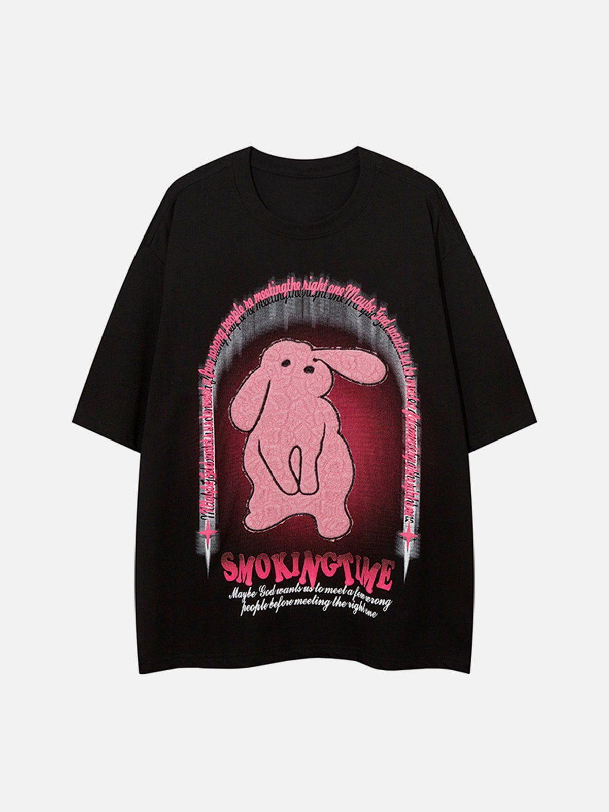 Sneakerland™ - Rabbit Foam Printing Tee - tntwear1