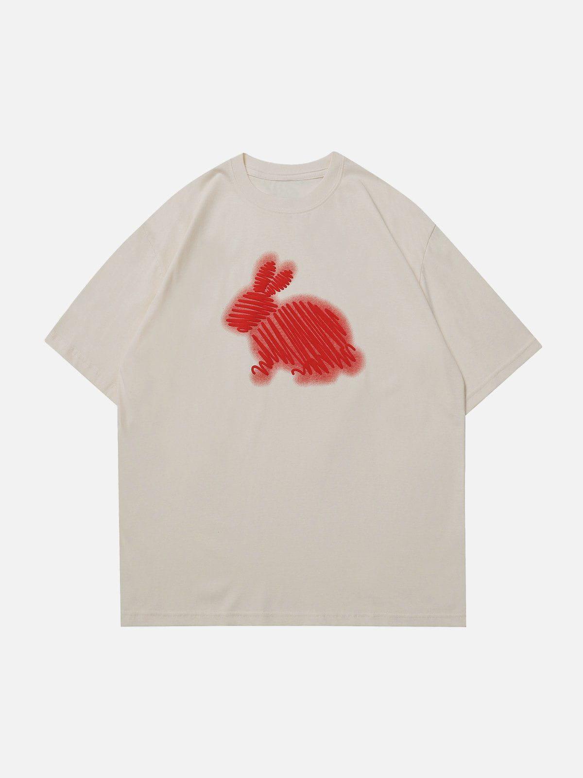 Sneakerland™ - Rabbit Inkjet Print Tee - tntwear1