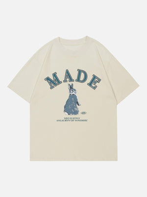 Sneakerland™ - Rabbit Letter Print Tee - tntwear1