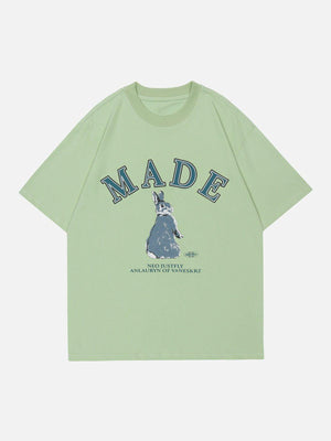 Sneakerland™ - Rabbit Letter Print Tee - tntwear1