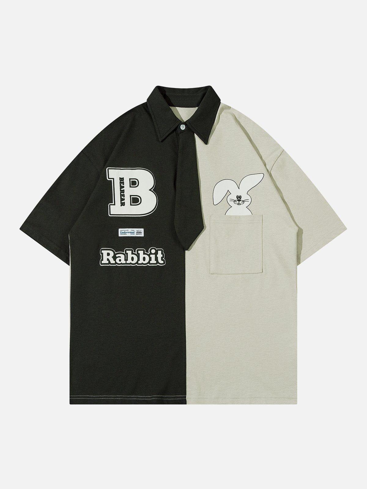 Sneakerland™ - Rabbit Letter Tie Polo Tee - tntwear1