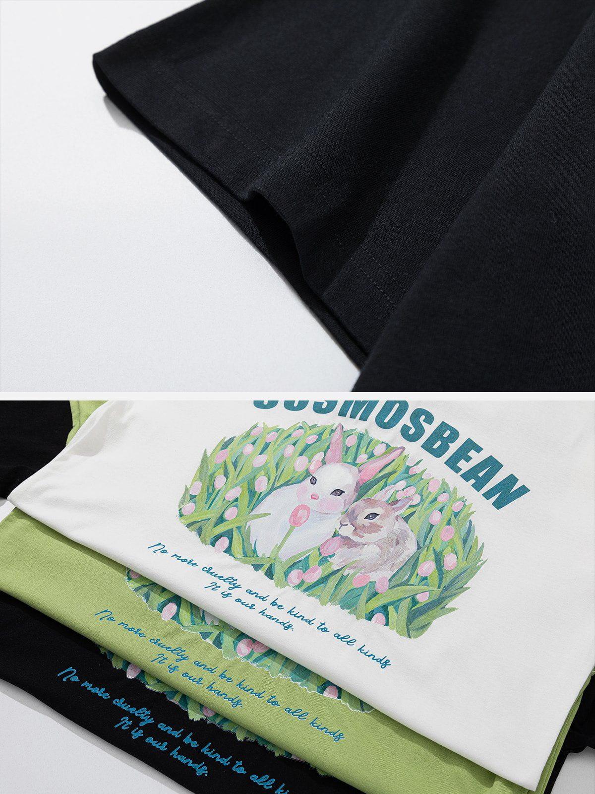 Sneakerland™ - Rabbit Oil Painting Print Tee - tntwear1