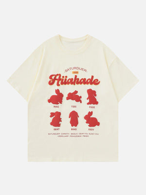 Sneakerland™ - Rabbit Print Solid Tee - tntwear1