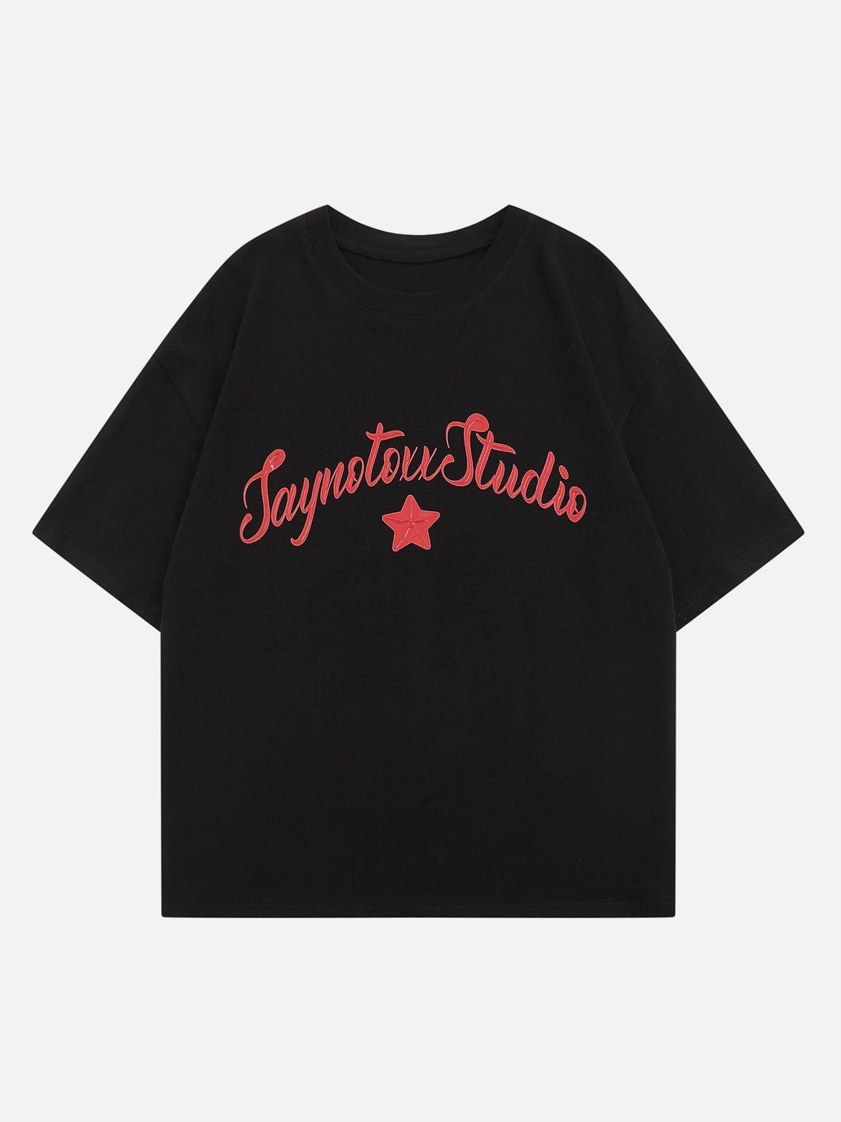 Sneakerland™ - Saynotere Star Foam Printing Tee - tntwear1