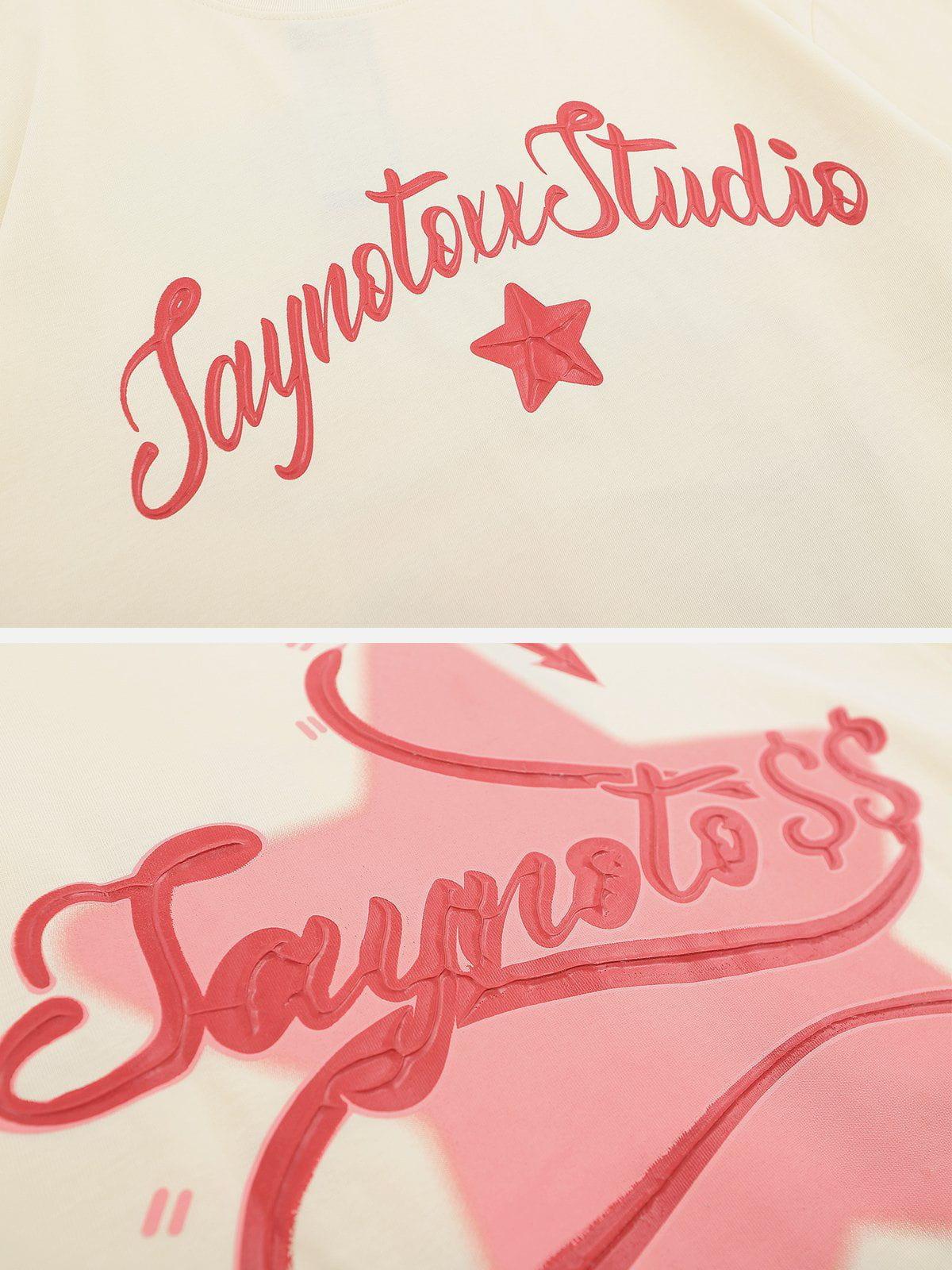 Sneakerland™ - Saynotere Star Foam Printing Tee - tntwear1