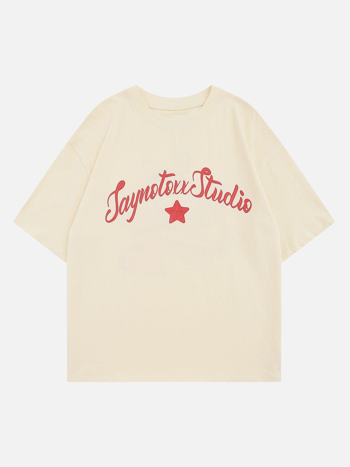 Sneakerland™ - Saynotere Star Foam Printing Tee - tntwear1