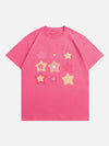 Sneakerland™ - Simple Fuzzy Star Print Tee - tntwear1