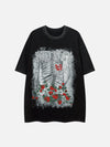 Sneakerland™ - Skeleton Rose Print Tee - tntwear1