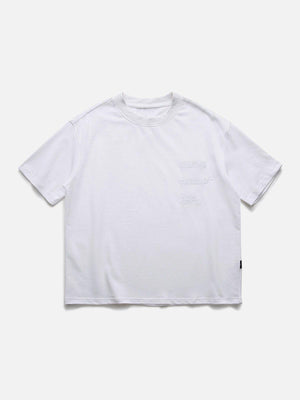 Sneakerland™ - Solid Embroidery Letter Tee - tntwear1