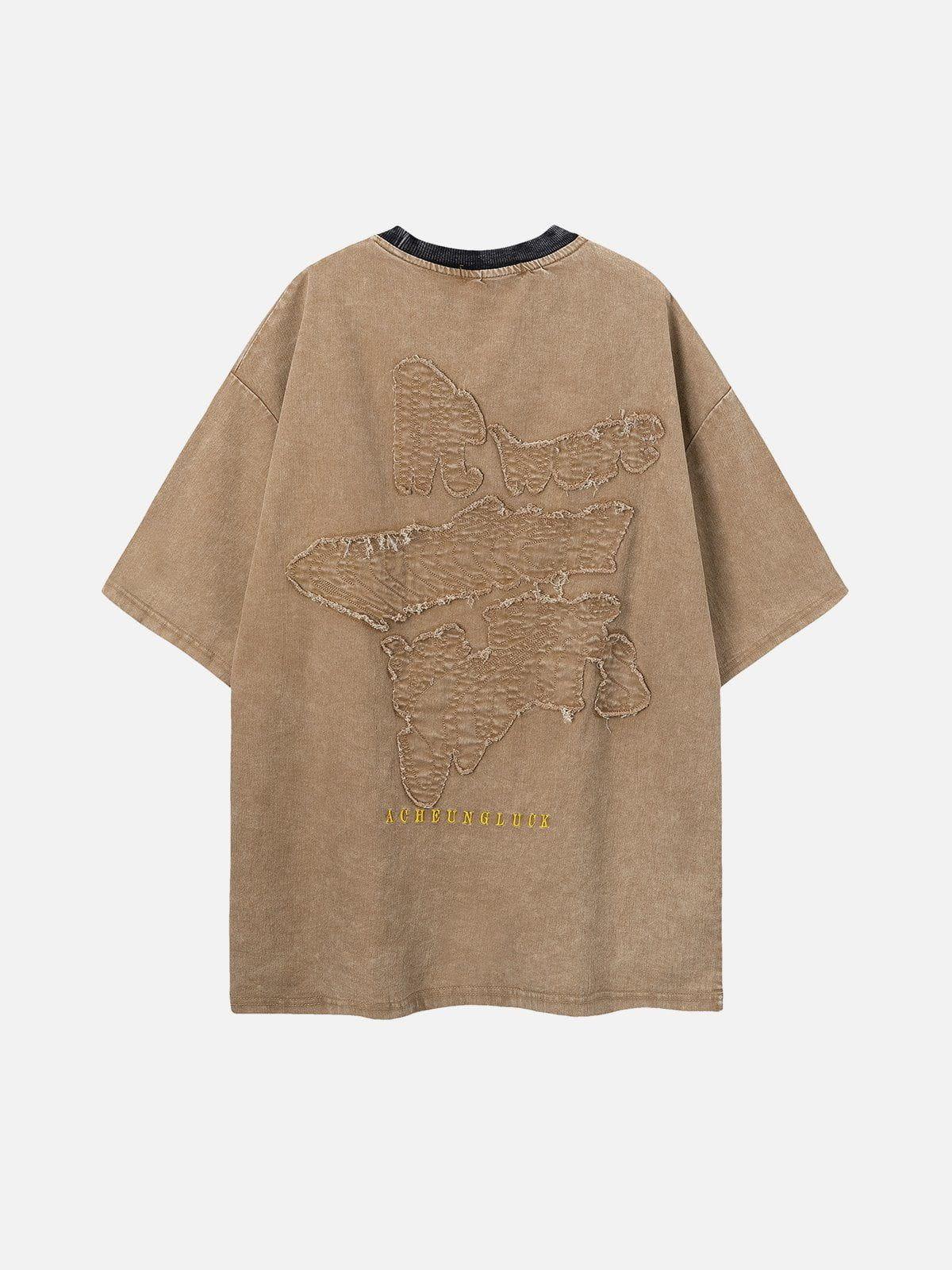 Sneakerland™ - Solid Embroidery Lettter Tee - tntwear1