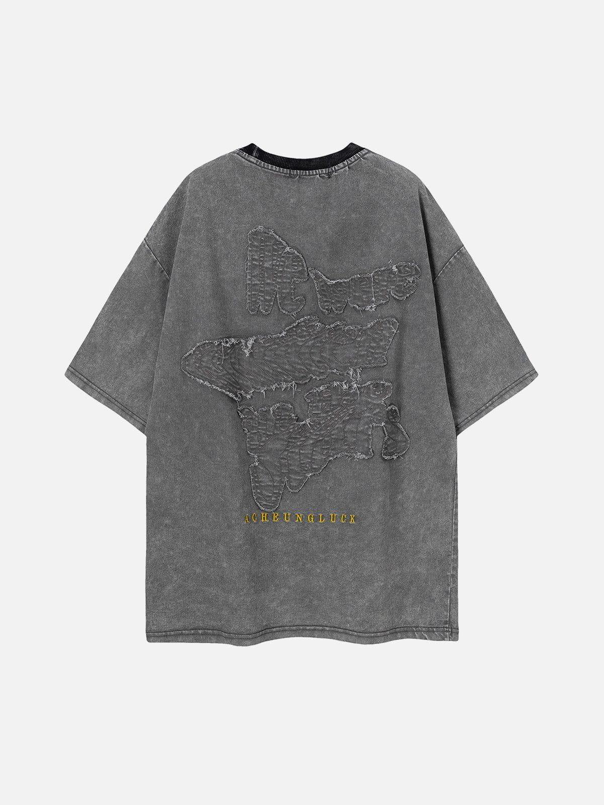 Sneakerland™ - Solid Embroidery Lettter Tee - tntwear1