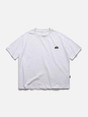 Sneakerland™ - Solid Embroidery Semicircle Letter Tee - tntwear1