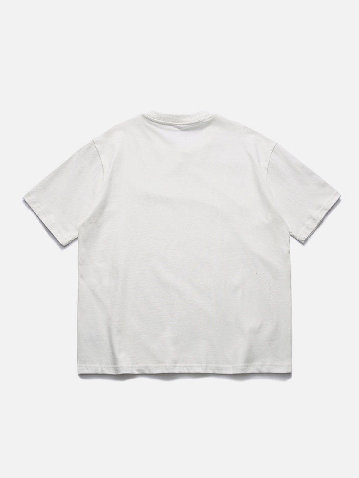 Sneakerland™ - Solid Irregular Patchwork Tee - tntwear1