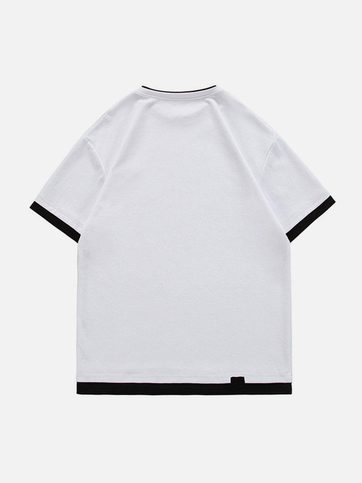 Sneakerland™ - Solid Sticker Cotton Tee - tntwear1